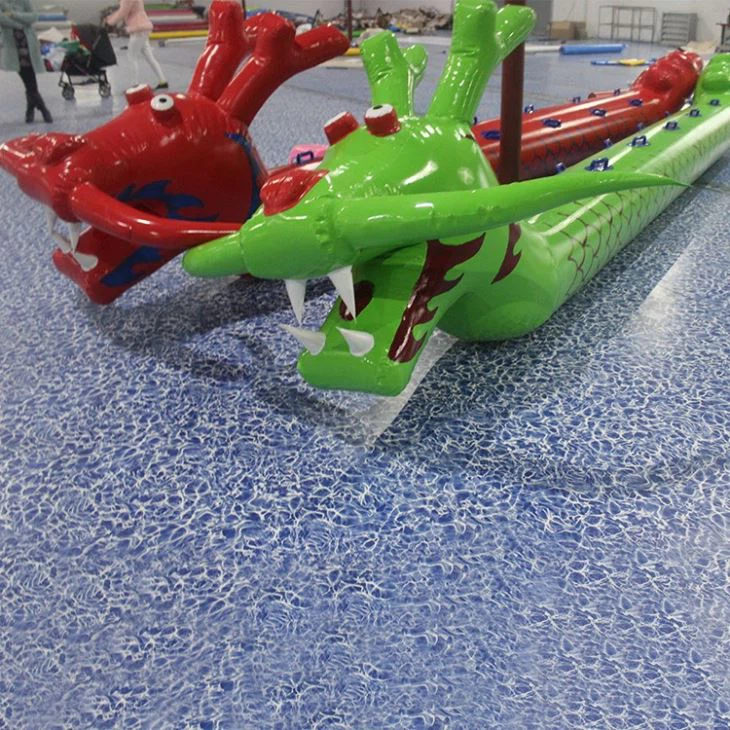 Infaltable land dragon boat game kids